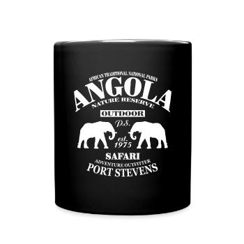 Angola - Elefant - Tasse einfarbig - Schwarz - Vorne