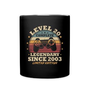 Niveau 20 Débloqué 20 ans Birthday Gamer - Mug uni - noir - Devant
