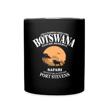 Botswana - Gnu - Tasse einfarbig - Schwarz - Vorne