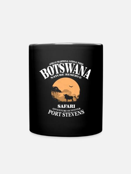 Botswana - Gnu - Tasse einfarbig - Schwarz
