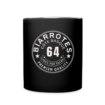 biarrote 100 pour 100 pur sucre - Mug uni - noir - Devant