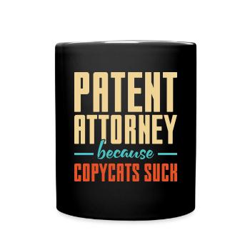 Conseil en brevets parce que les imitateurs sucent - Mug uni - noir - Devant