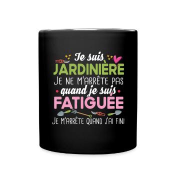 Jardinière Jardinage Jardinier Potager Humour - Mug uni - noir - Devant