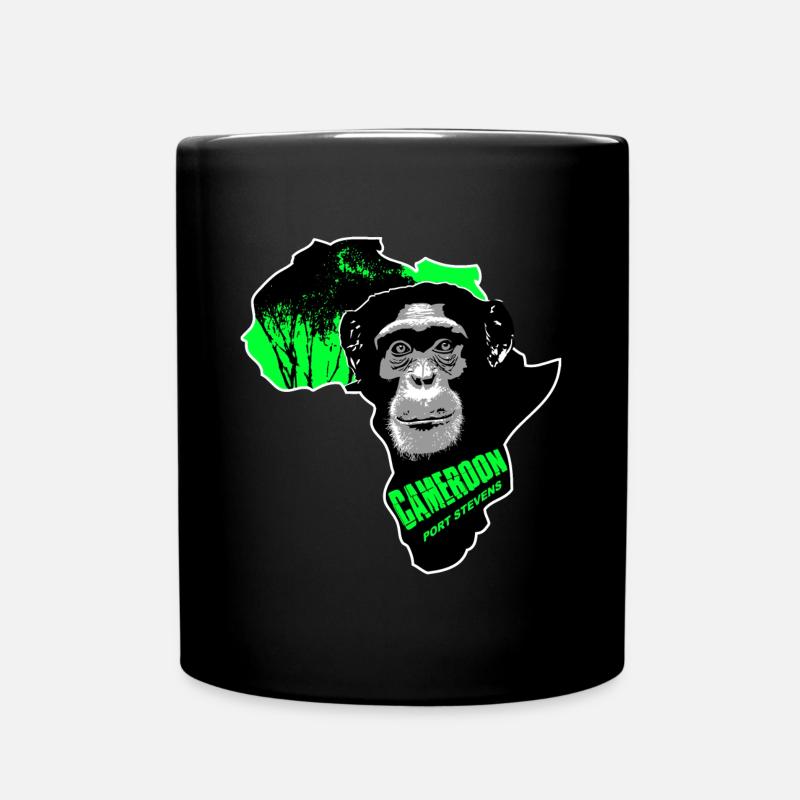 Cameroon - Chimpanzees - Full Colour Mug - black