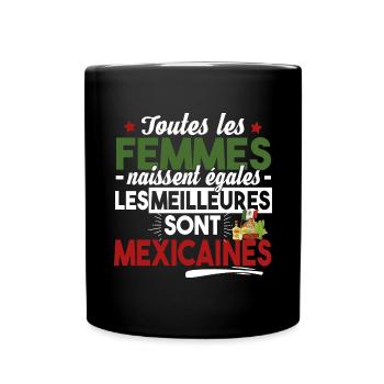 Mexicaine Mexique Femme Cadeau Espagnol Humour - Mug uni - noir - Devant