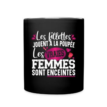 Enceinte Grossesse Naissance Femme Cadeau - Mug uni - noir - Devant