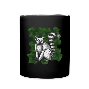 Lémurien rétro - Mug uni - noir - Devant