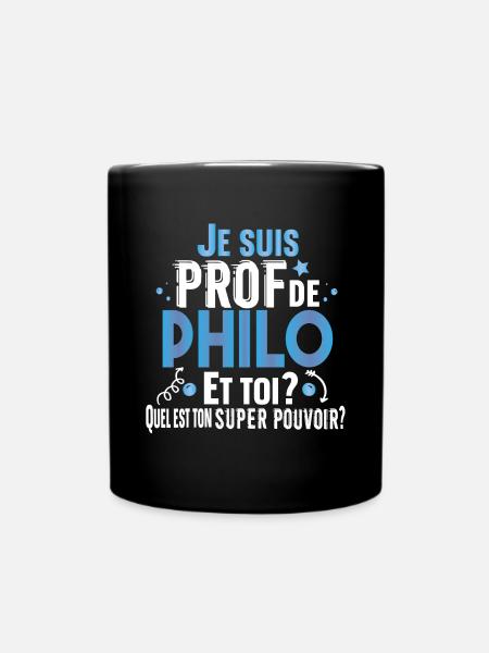 Philo Philosophie Prof Professeur Collège Lycée - Mug uni - noir