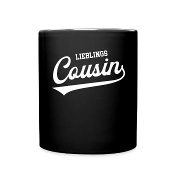 Lieblingscousin Beste Cousins Vetter Bester Cousin - Tasse einfarbig - Schwarz - Vorne