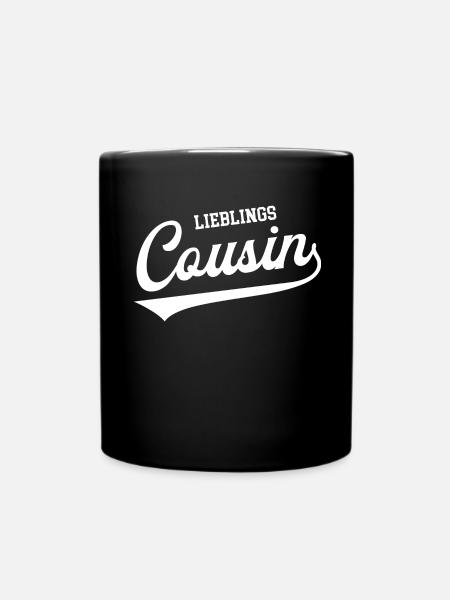 Lieblingscousin Beste Cousins Vetter Bester Cousin - Tasse einfarbig - Schwarz