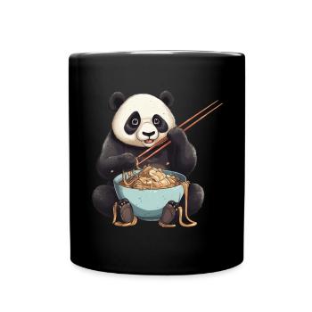 Panda Ramen: Noodle Chaos - Full Colour Mug - black - Front