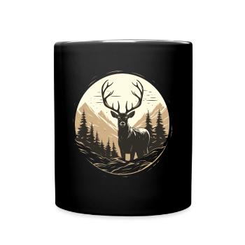 Prêt pour la saison de chasse Chasse au chevreuil pour les chasseurs - Mug uni - noir - Devant