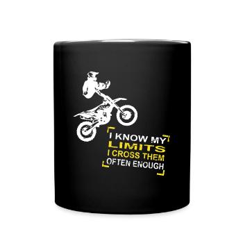 Moto Cross - Motocross - Supercross - Full Colour Mug - black - Front