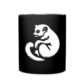 Loris Slowlori Silhouette Mammal - Full Colour Mug - black - Front