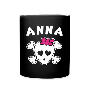 Pirate Anna Design pour les filles et les femmes - Mug uni - noir - Devant