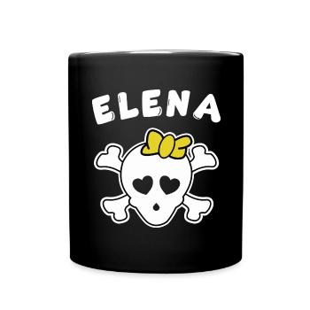 Pirate Elena Design for Girls and Women - Full Colour Mug - black - Front
