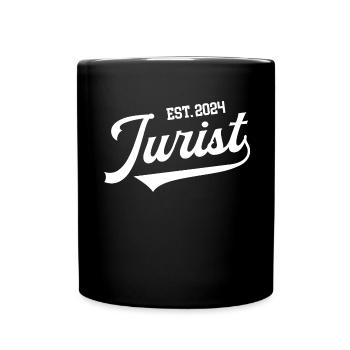 Jurist Staatsexamen Bestanden Studium Jura 2024 - Tasse einfarbig - Schwarz - Vorne