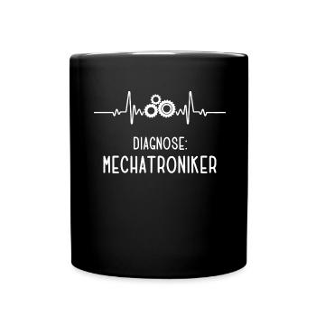 Diagnose Mechatroniker Mechaniker Elektroniker - Tasse einfarbig - Schwarz - Vorne