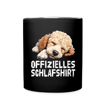 Chemise de sommeil officielle Caniche - Mug uni - noir - Devant