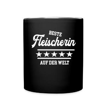 Beste Fleischerin der Welt weltbeste Meisterin - Tasse einfarbig - Schwarz - Vorne