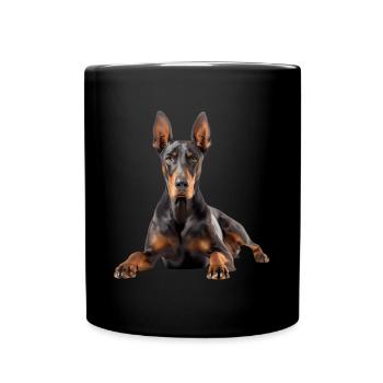 Doberman - Mug uni - noir - Devant