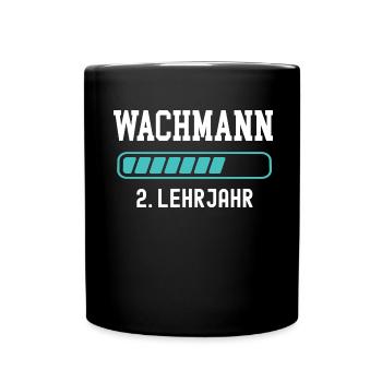 Wachmann Ausbildung 2 Lehrjahr 2. Ausbildungsjahr - Tasse einfarbig - Schwarz - Vorne