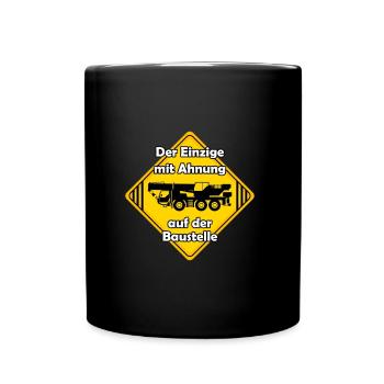 grue véhicule drôle dire grue mobile grue camion - Mug uni - noir - Devant