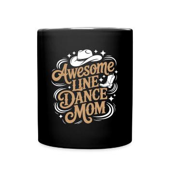 Maman de danse en ligne. Merveilleuse maman de danse en ligne - Mug uni - noir - Devant