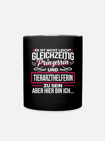 TIERARZTHELFERIN - Prinzessin - Tasse einfarbig - Schwarz