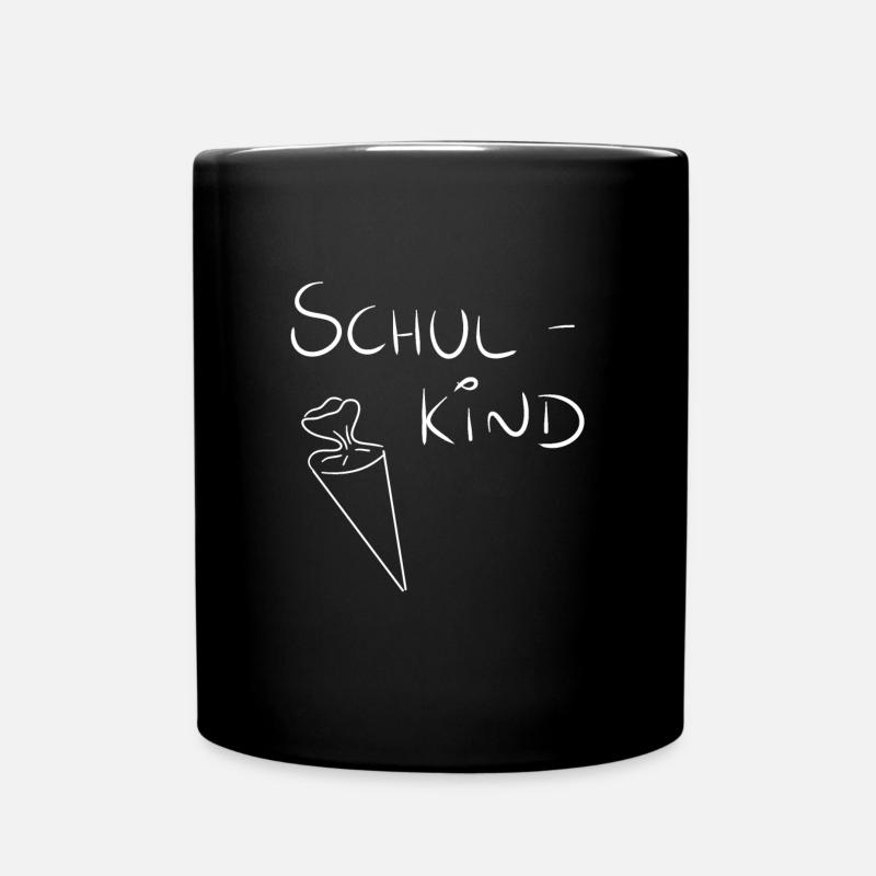 Schulkind Schule Kind Einschulung Schultüte Feier - Tasse einfarbig - Schwarz