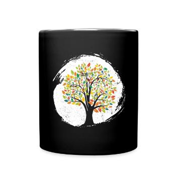 Tree of Life | Nature forest leaves tree branches life - Full Colour Mug - black - Front