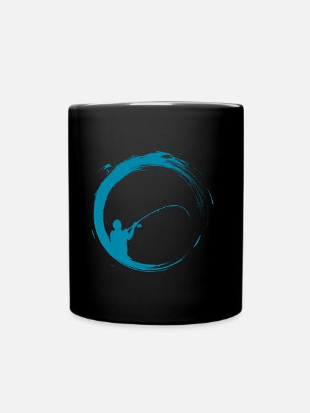 Angler - Tasse einfarbig - Schwarz