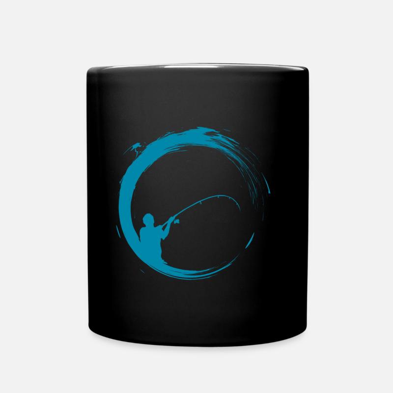 Angler - Tasse einfarbig - Schwarz