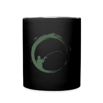 Angler - Tasse einfarbig - Schwarz - Vorne