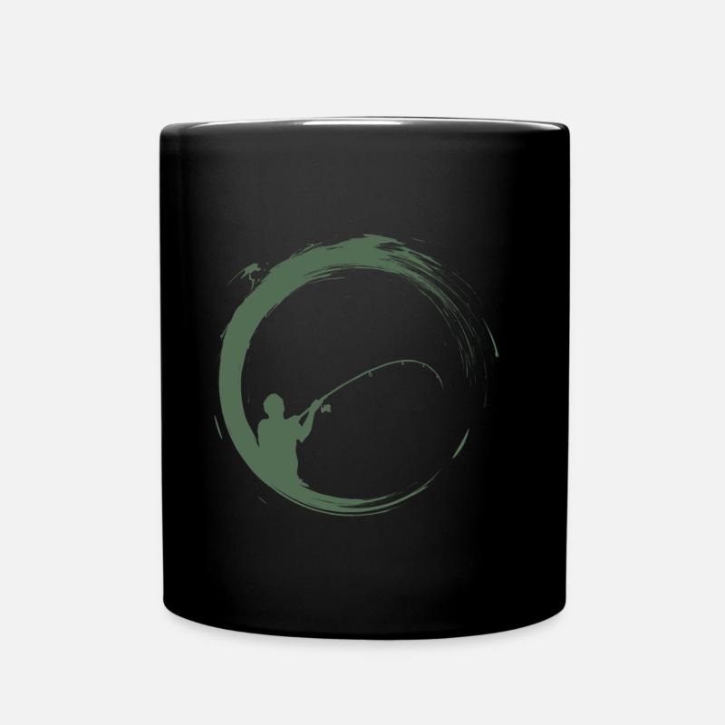 Angler - Tasse einfarbig - Schwarz