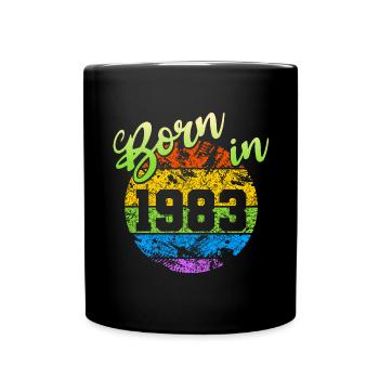 Né en 1983 - Mug uni - noir - Devant