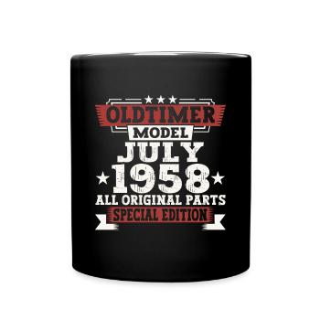 Oldtimer July 1958 64th Birthday Gift Men - Full Colour Mug - black - Front