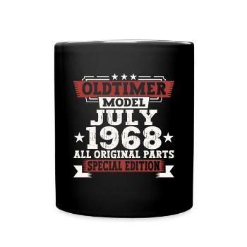 Oldtimer Juillet 1968 54ème Anniversaire Cadeau Hommes - Mug uni - noir - Devant