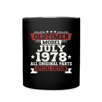 Oldtimer Juillet 1978 44ème Anniversaire Cadeau Hommes - Mug uni - noir - Devant