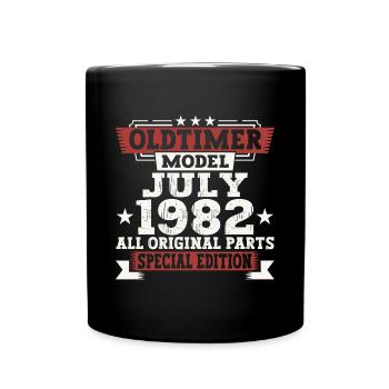 Oldtimer Juillet 1982 40ème Anniversaire Cadeau Hommes - Mug uni - noir - Devant