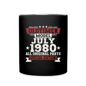 Oldtimer July 1980 42nd Birthday Gift Men - Full Colour Mug - black - Front