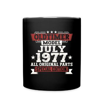 Oldtimer July 1977 45th Birthday Gift Men - Full Colour Mug - black - Front