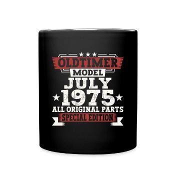 Oldtimer Juillet 1975 47ème Anniversaire Cadeau Hommes - Mug uni - noir - Devant