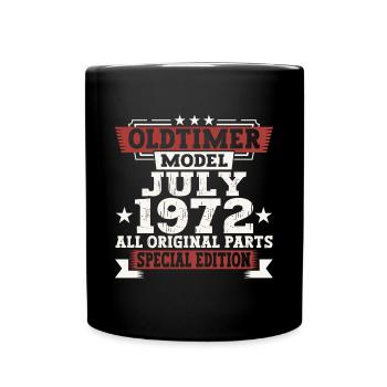 Oldtimer July 1972 50th Birthday Gift Men - Full Colour Mug - black - Front