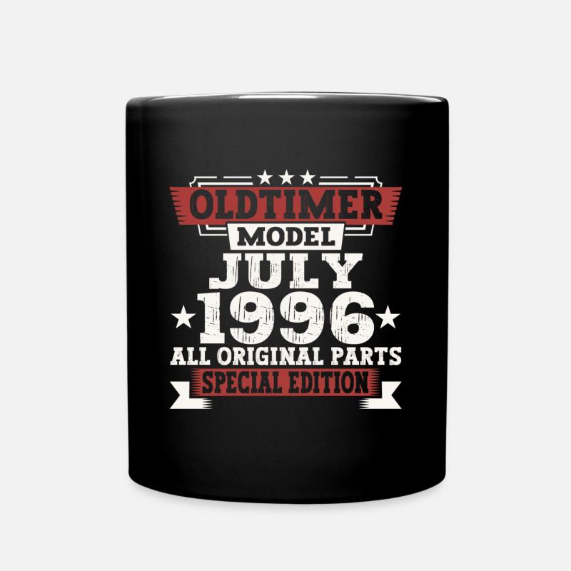Oldtimer Juli 1996 26. Geburtstag Geschenk Herren - Tasse einfarbig - Schwarz