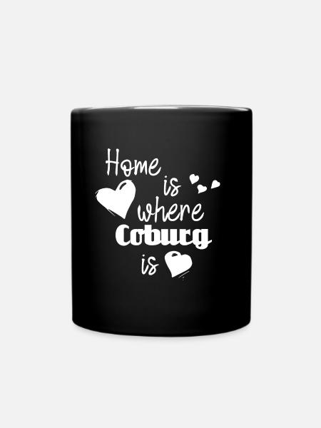 Zuhause in Coburg - Home is where Coburg is - Tasse einfarbig - Schwarz
