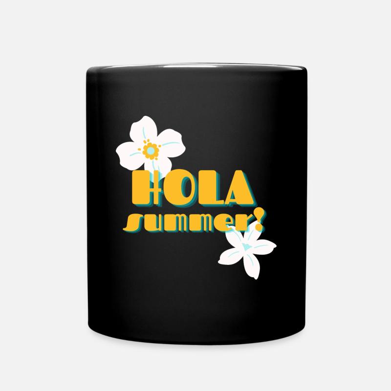 Hallo Sommer - Tasse einfarbig - Schwarz