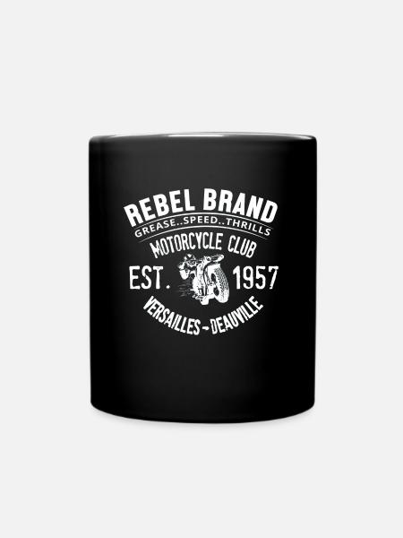 Motorcycle vintage rider - Mug uni - noir