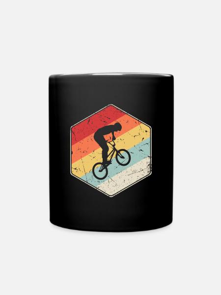 BMX Fahrer Vintage Motiv Freestyle BMX Fahrrad - Tasse einfarbig - Schwarz