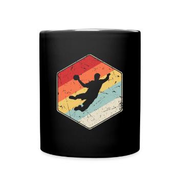 Handball Player Retro Handball Player Handball Player - Full Colour Mug - black - Front